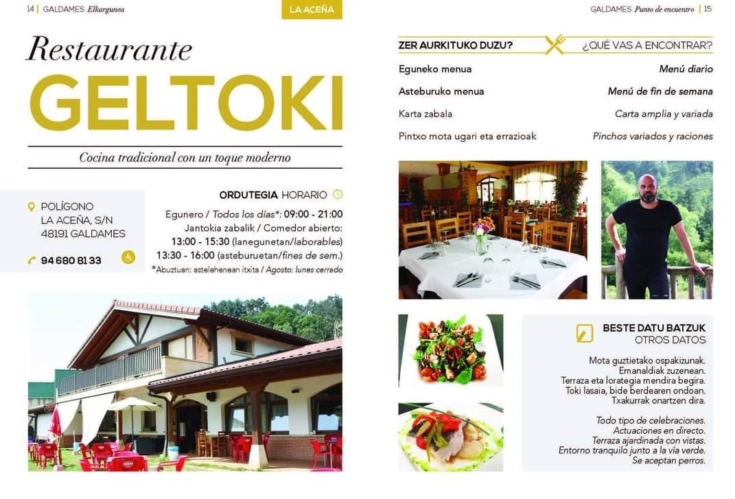 Datos del Restaurante GELTOKI